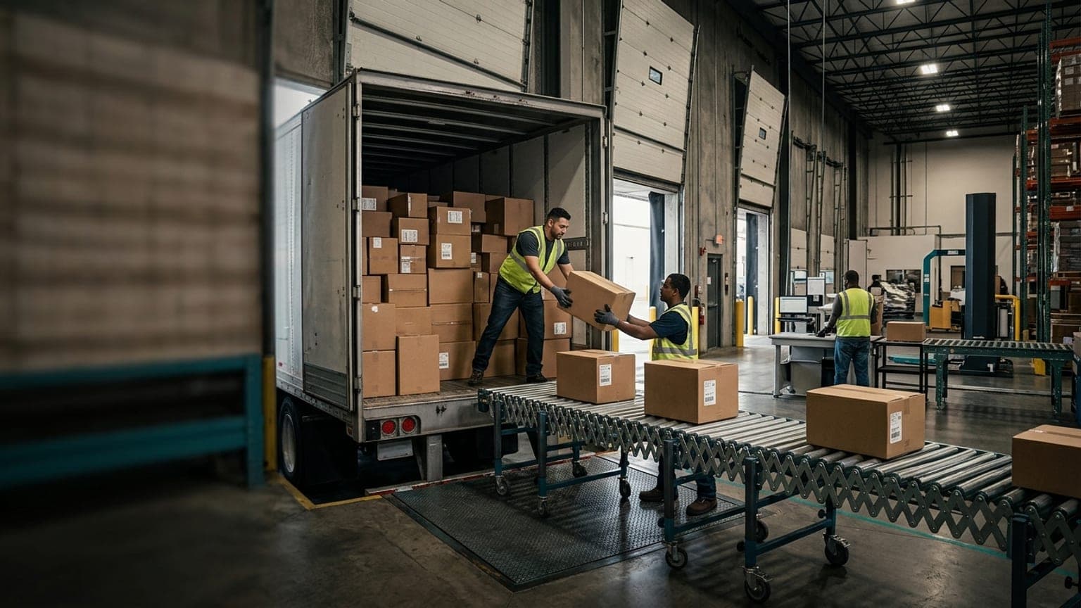Carga Floor-Loaded en Almacén: Cómo Descargar Trailers sin Perder Control del Dock